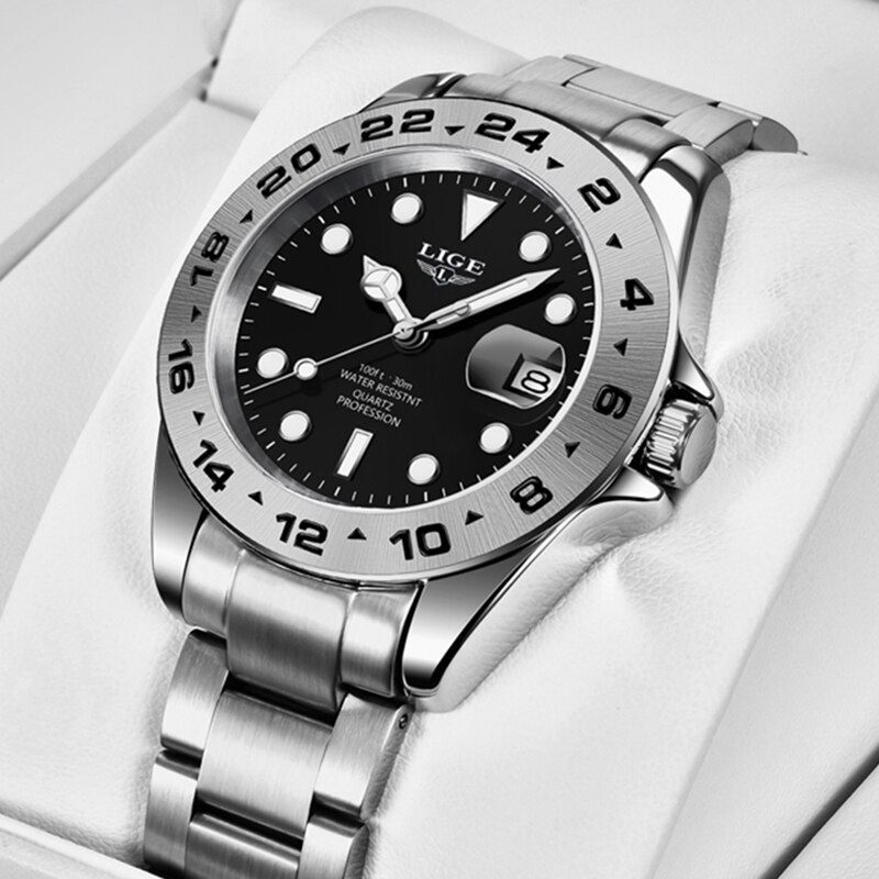 Luxury Watch Cartier - LIGE 2024 Men Watch Stainless Steel