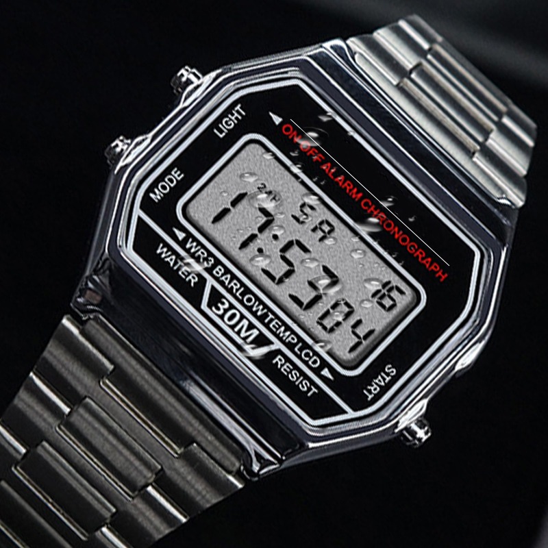 Luxury Watch Uk - Luxury F91W Steel Strap Watches Women