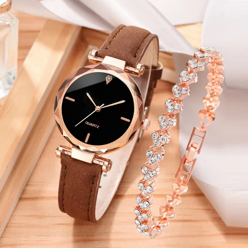 2pcs Luxury Fashion Women Watc - Luxury Watch Ladies ulasan dan harga