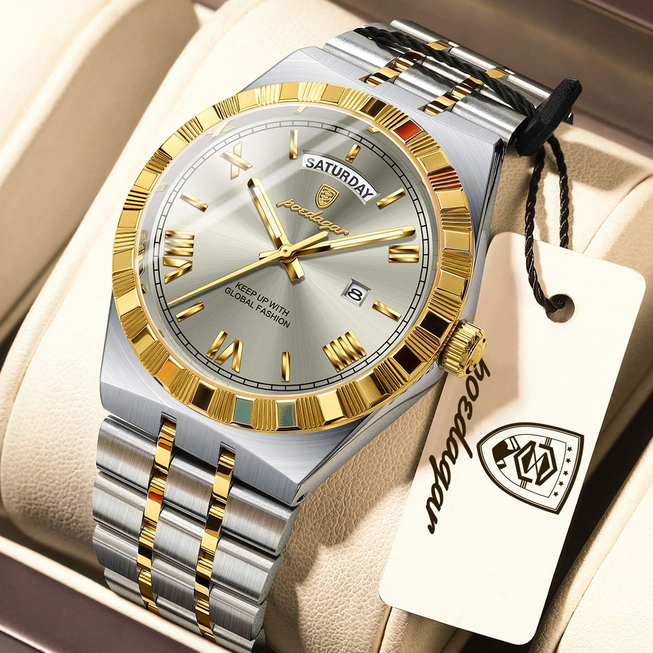 POEDAGAR Fashion Business Men' - Luxury Watch Cartier ulasan dan harga