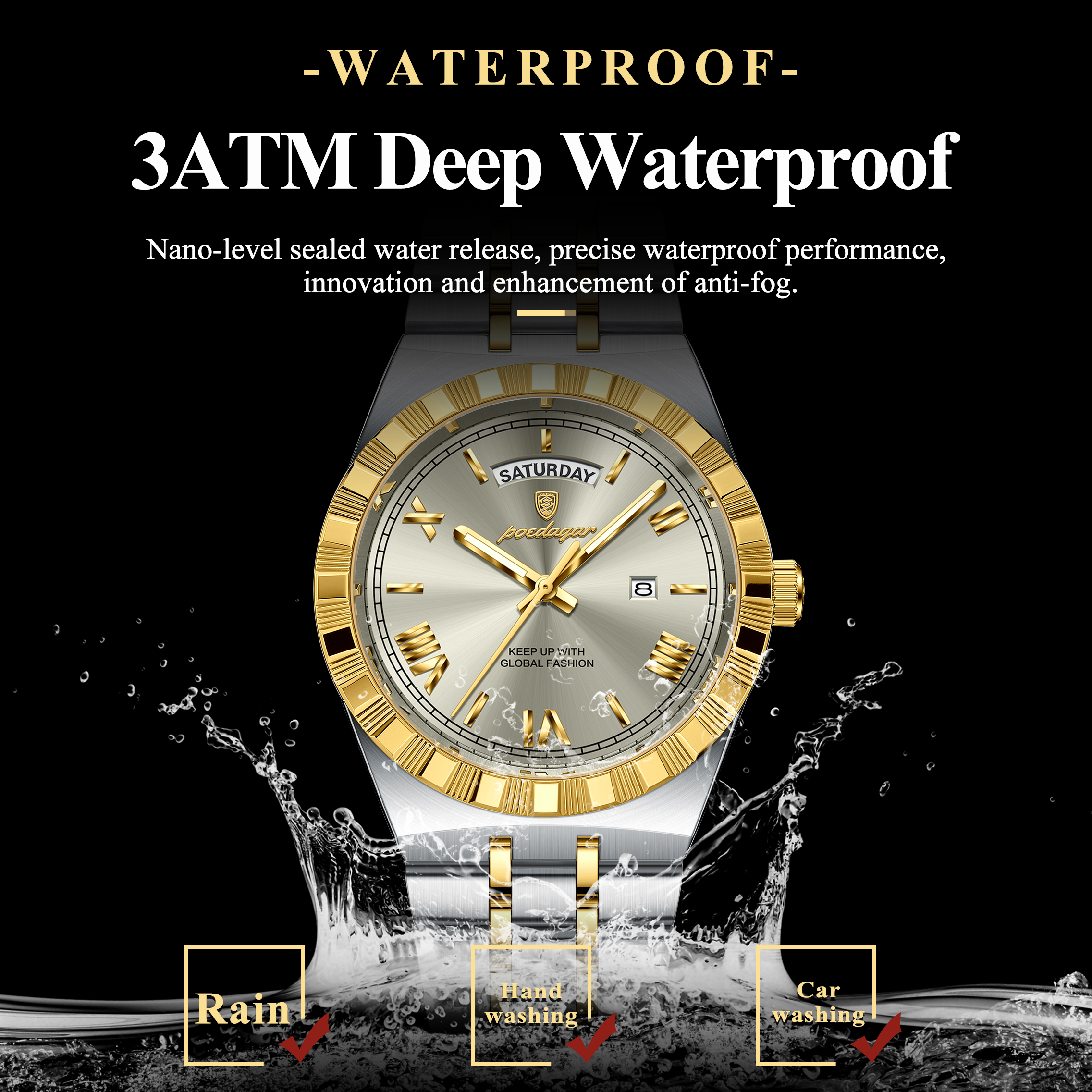 POEDAGAR Fashion Business Men' - Luxury Watch Cartier ulasan dan harga