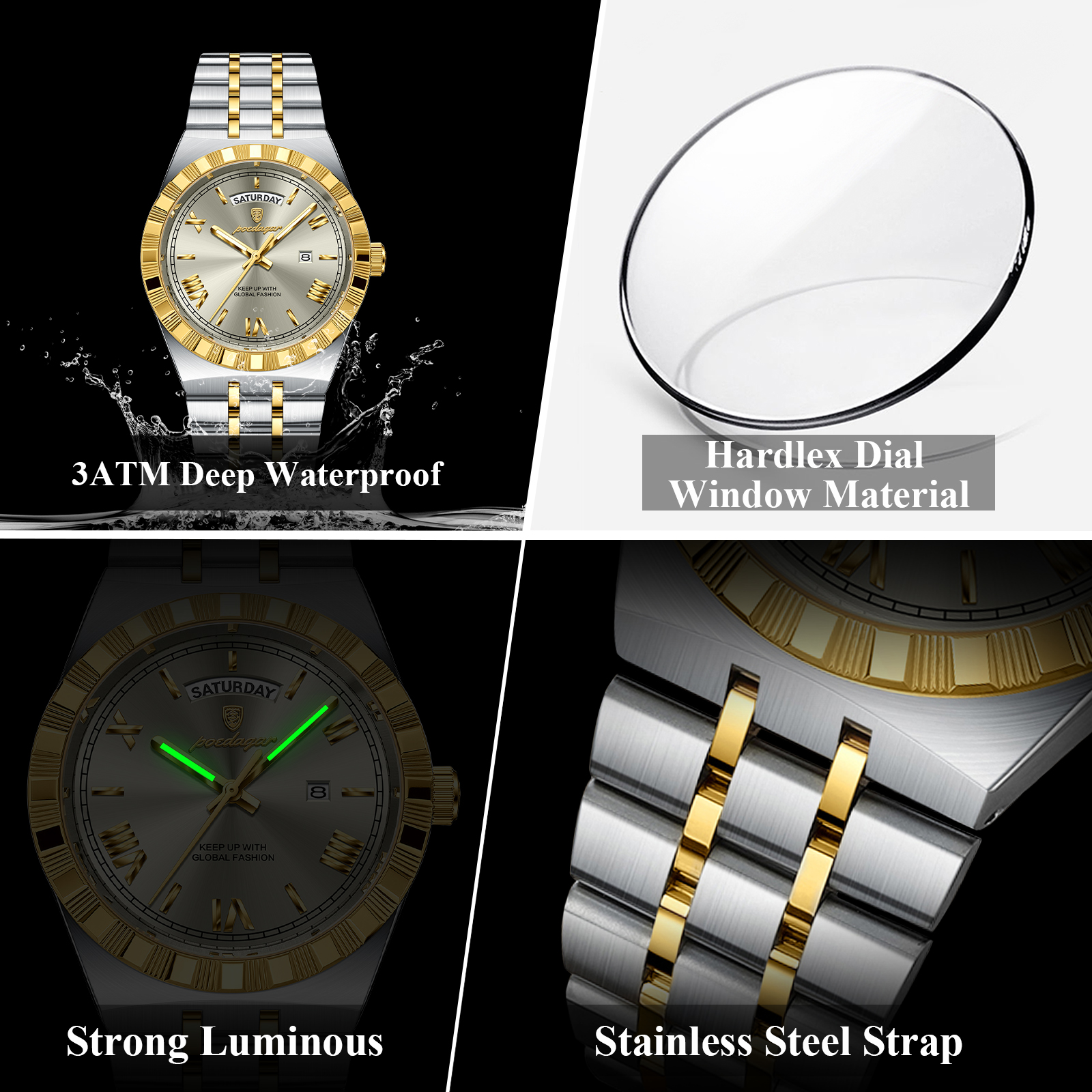 POEDAGAR Fashion Business Men' - Luxury Watch Cartier ulasan dan harga