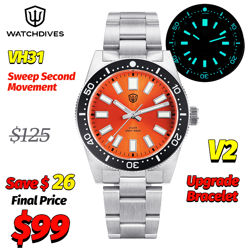Watchdives WD1965 V2 Quartz Wa - Luxury Watch Business ulasan dan harga