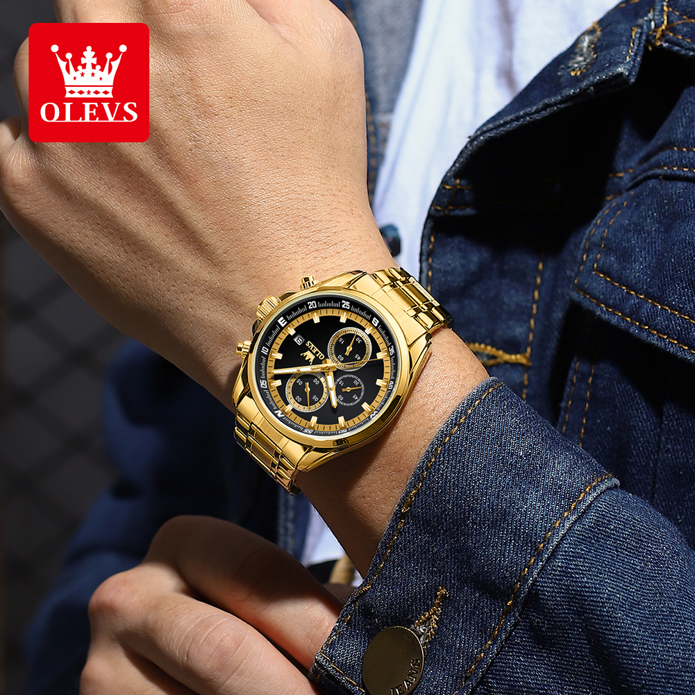 OLEVS Quartz Men's Watch Top C - Luxury Watch Class ulasan dan harga