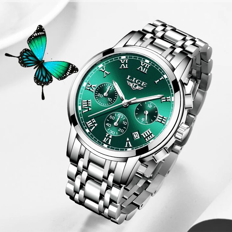 LIGE 2024 New Fashion Women Wa - Luxury Watch Ladies ulasan dan harga