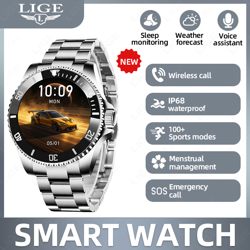 LIGE Business Smart Watch Men  - Luxury Watch Hd ulasan dan harga