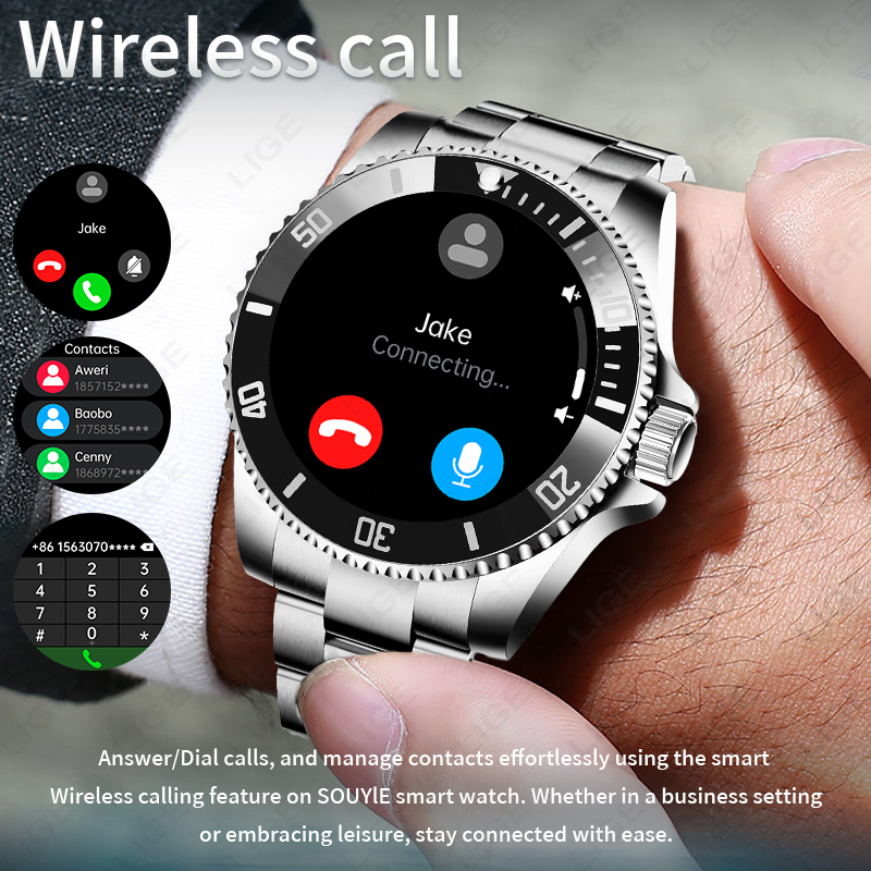 LIGE Business Smart Watch Men  - Luxury Watch Hd ulasan dan harga