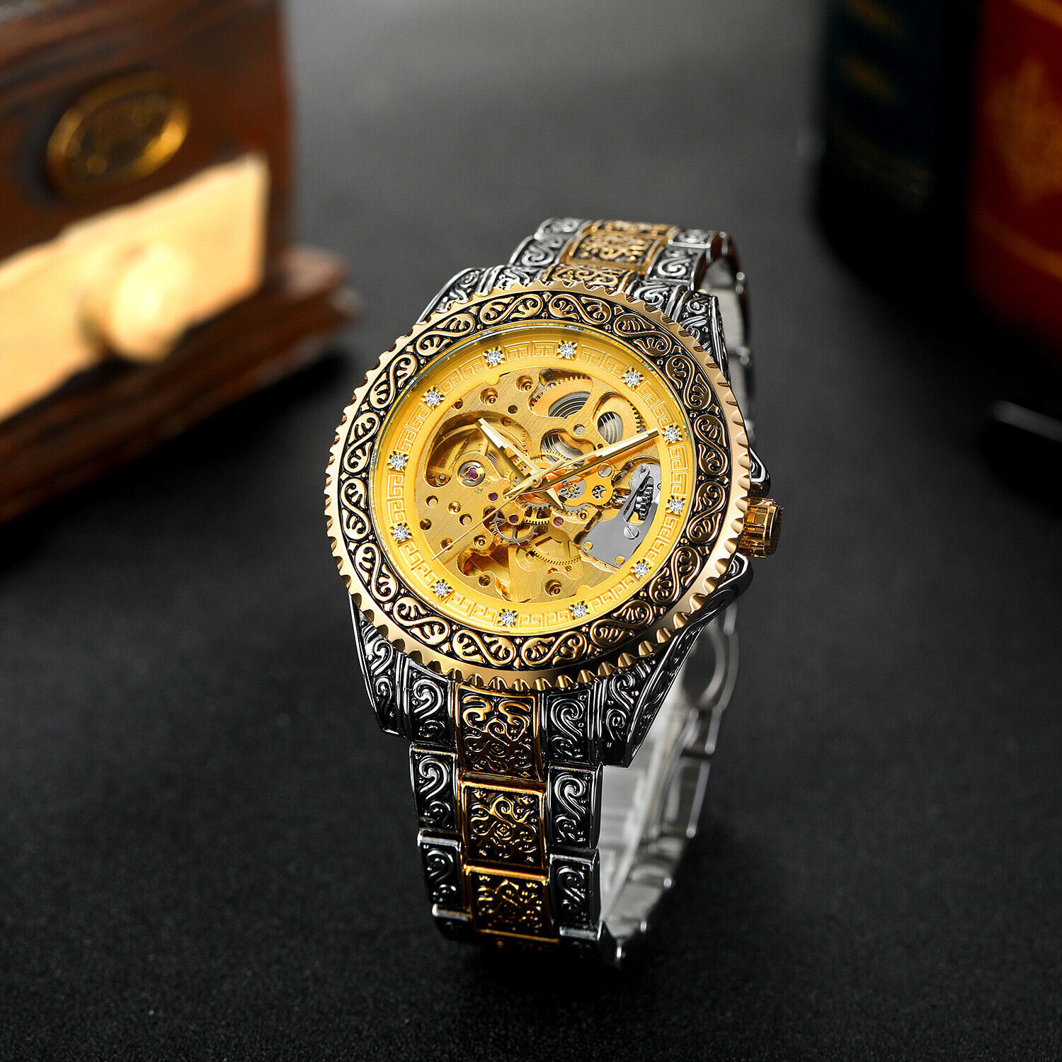 FORSINING Men's Luxury Diamond - Luxury Watch Nice ulasan dan harga
