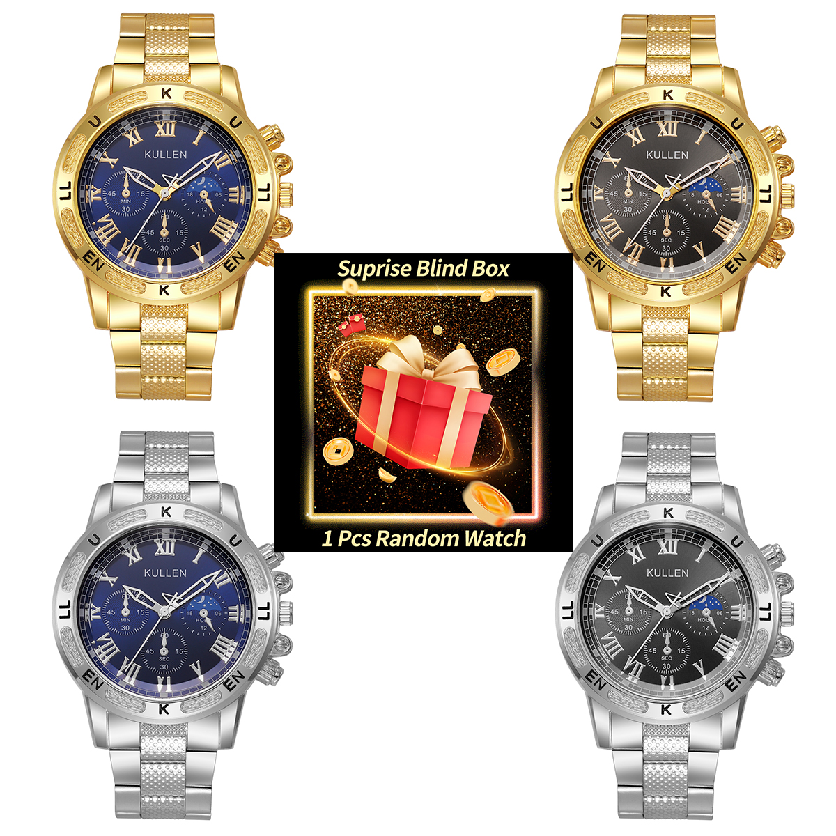 1PC Surprise Mystery Watch Bli - Luxury Watch Dial ulasan dan harga