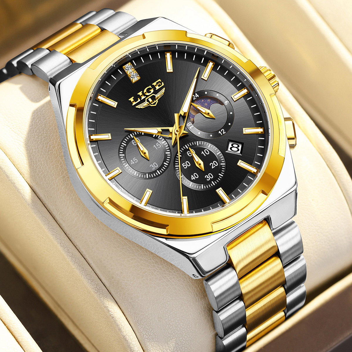 LIGE Classic Business Man Watc - Luxury Watch Business ulasan dan harga