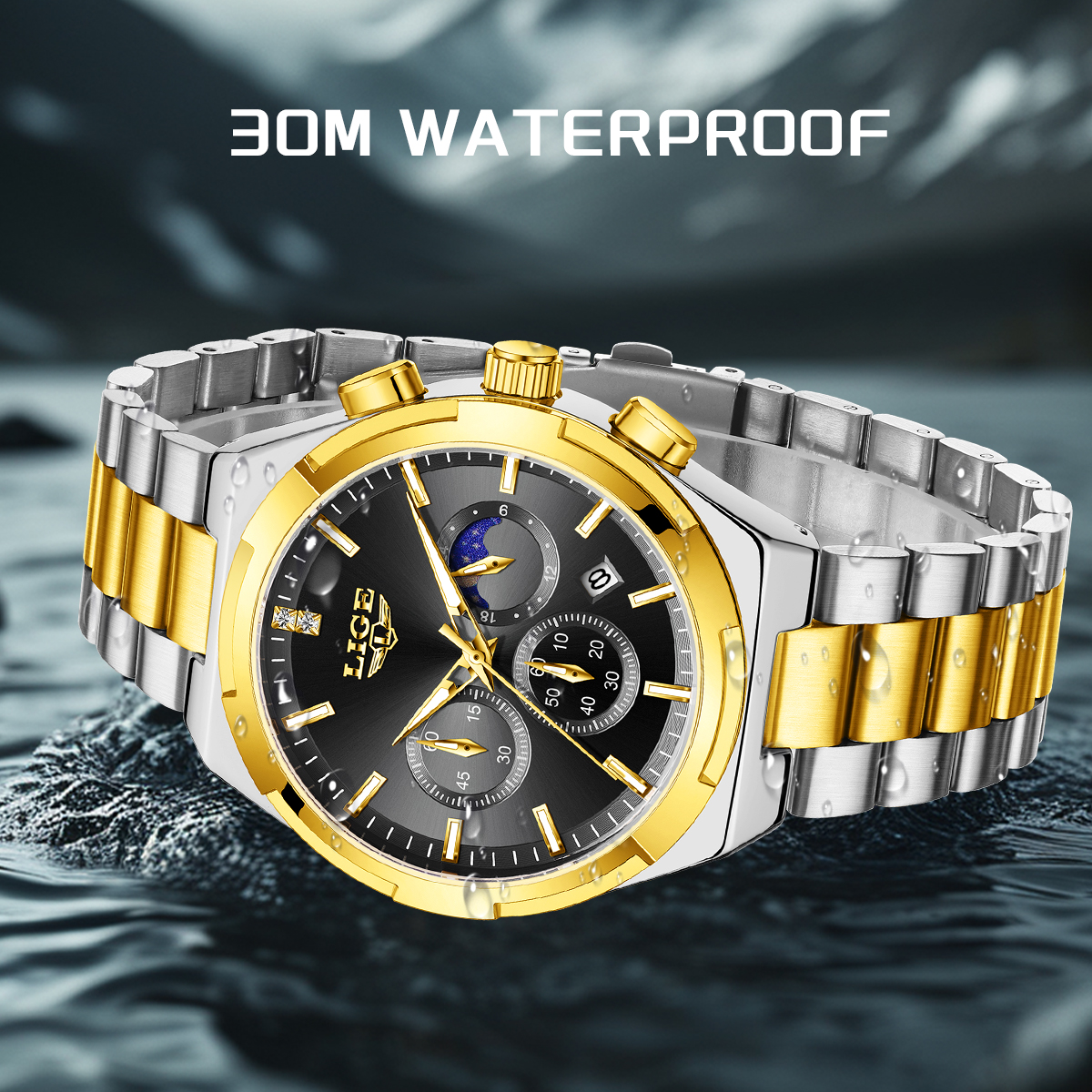 LIGE Classic Business Man Watc - Luxury Watch Business ulasan dan harga