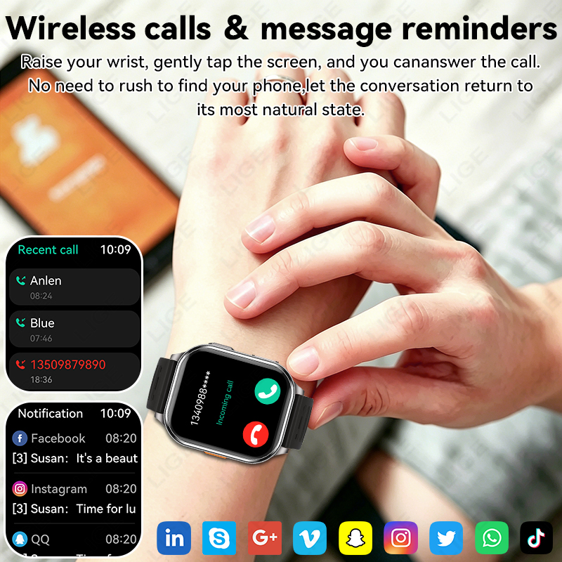 LIGE Camera Smart Watch Men Wo - Luxury Watch Photo ulasan dan harga