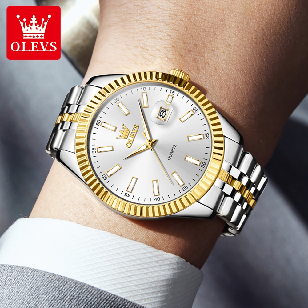OLEVS 5593 Original Quatz Watc - Luxury Watch Hd ulasan dan harga