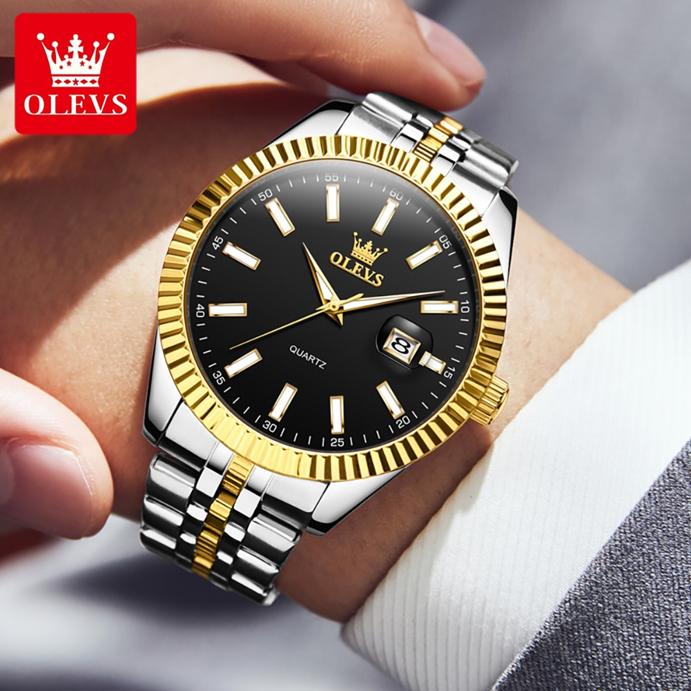 OLEVS 5593 Original Quatz Watc - Luxury Watch Hd ulasan dan harga