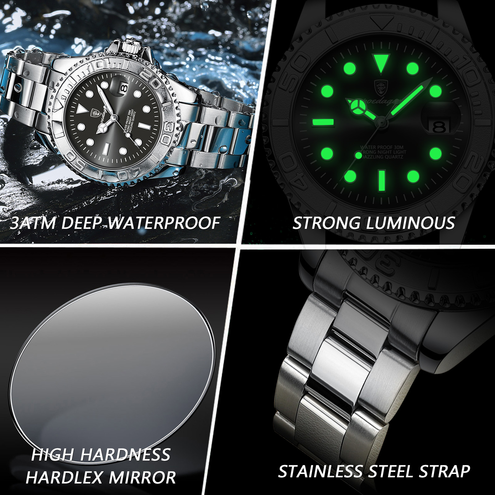 POEDAGAR Trendy Sport Man Watc - Luxury Watch Business ulasan dan harga