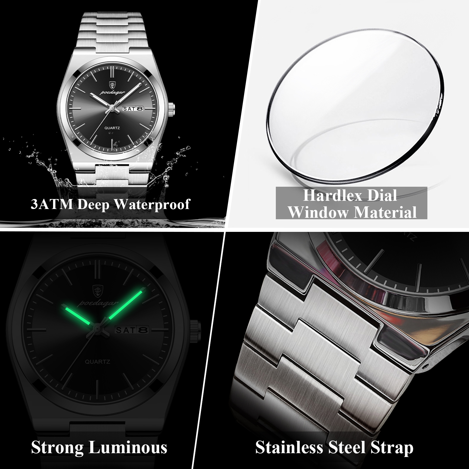 POEDAGAR Luxury Men's Quartz W - Luxury Watch Cartier ulasan dan harga