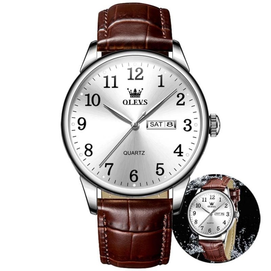 OLEVS Men Watches Dress Waterp - Luxury Watch Nice ulasan dan harga