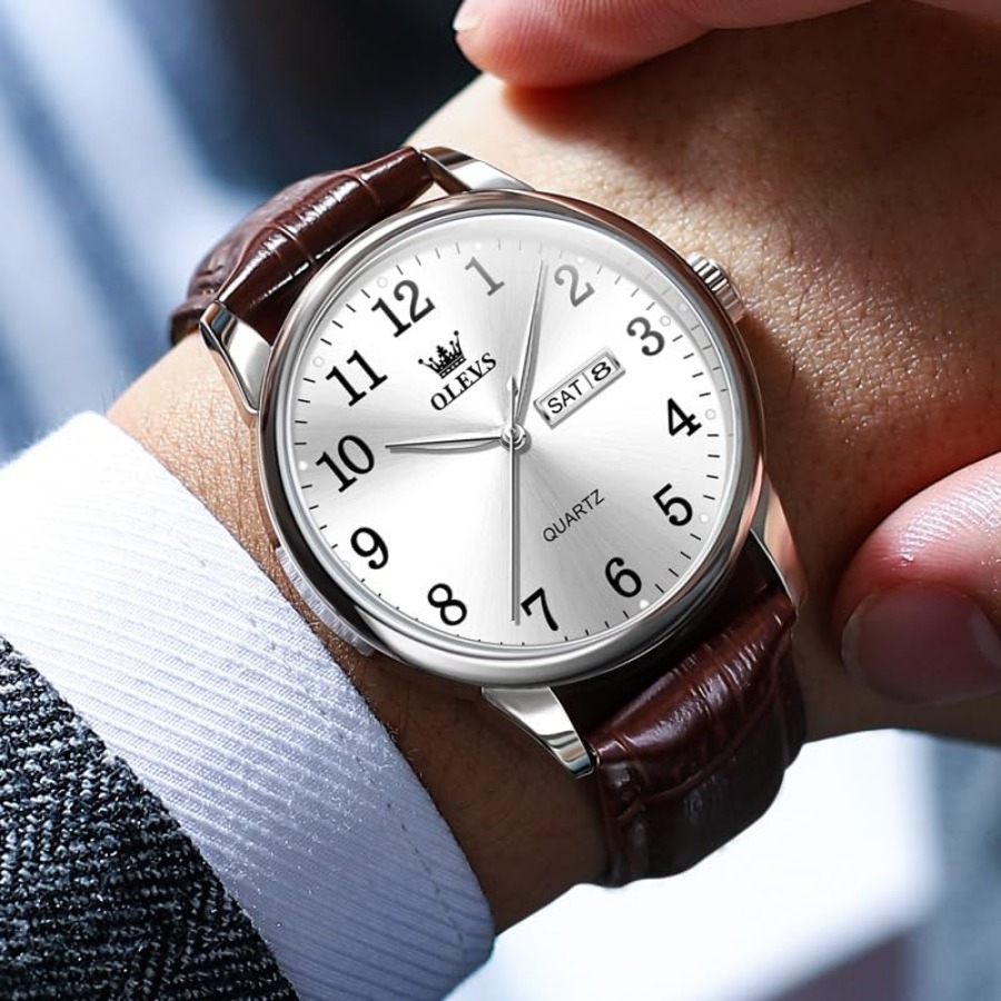 OLEVS Men Watches Dress Waterp - Luxury Watch Nice ulasan dan harga