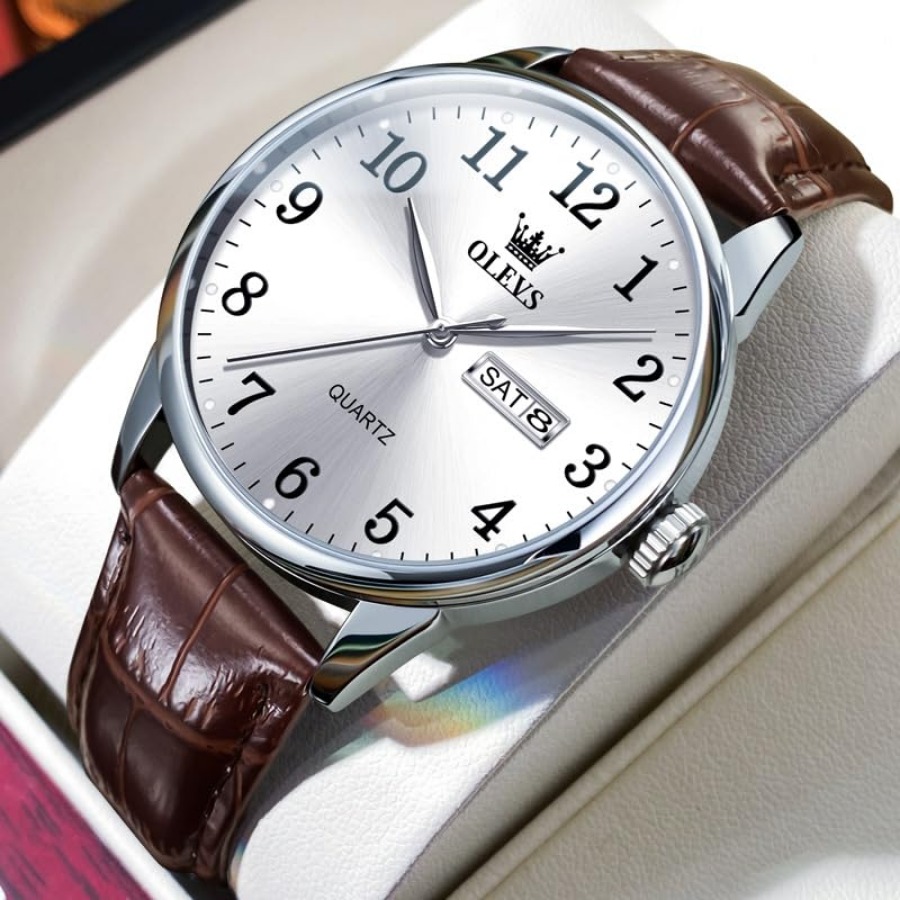 OLEVS Men Watches Dress Waterp - Luxury Watch Nice ulasan dan harga