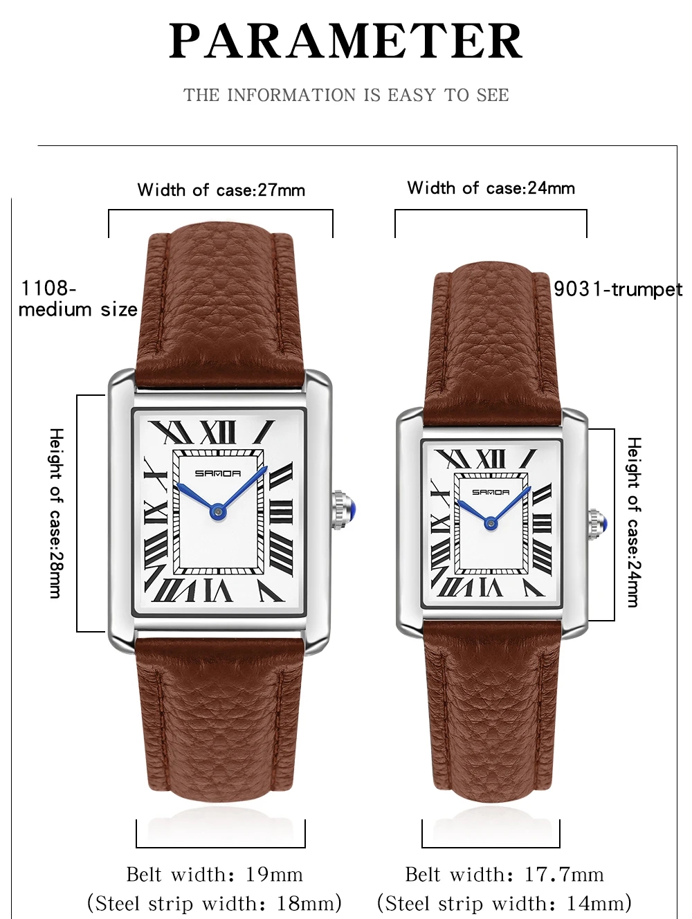 Sanda Rectangular Wrist Watche - Luxury Watch Uk ulasan dan harga