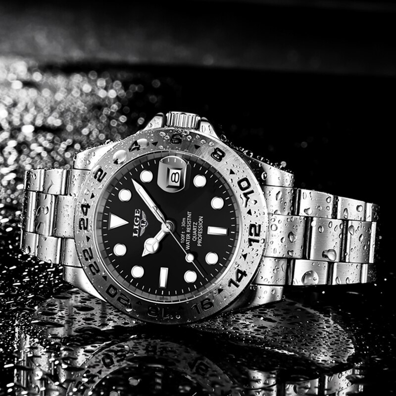 LIGE 2024 Men Watch Stainless  - Luxury Watch Cartier ulasan dan harga