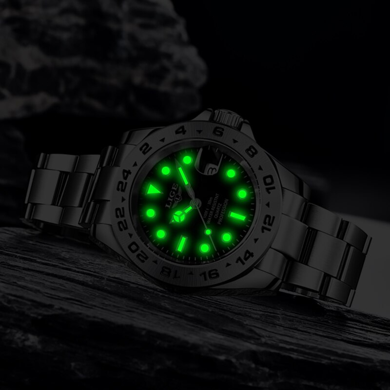 LIGE 2024 Men Watch Stainless  - Luxury Watch Cartier ulasan dan harga