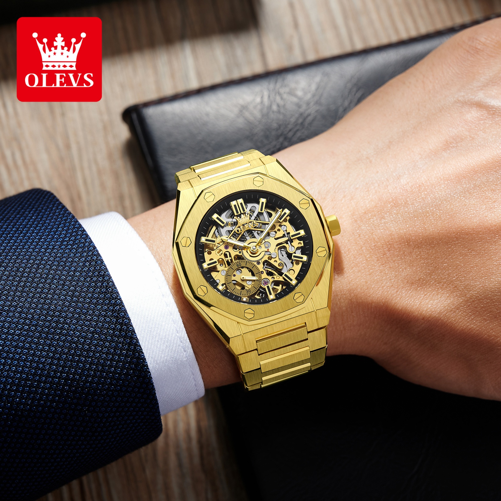 OLEVS 6669 Fully Hollow Men's  - Luxury Watch Business ulasan dan harga