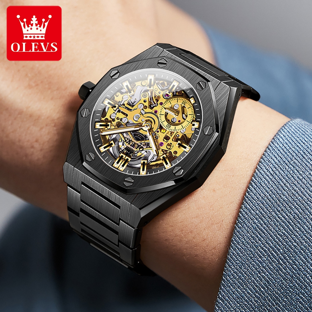 OLEVS 6669 Fully Hollow Men's  - Luxury Watch Business ulasan dan harga