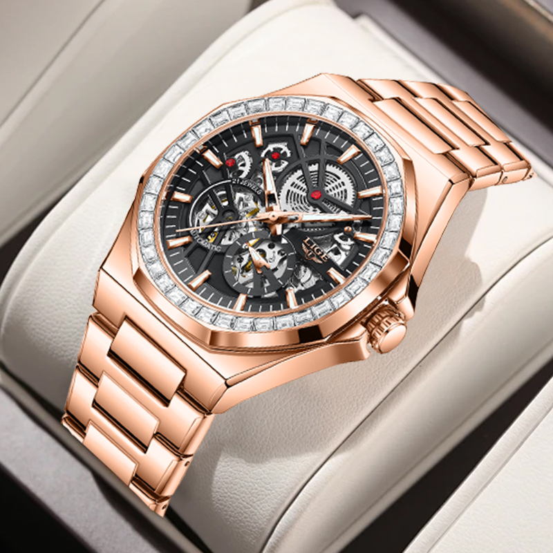 LIGE Original Design Mechanica - Luxury Watch Business ulasan dan harga