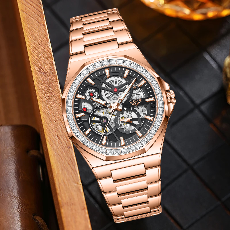 LIGE Original Design Mechanica - Luxury Watch Business ulasan dan harga