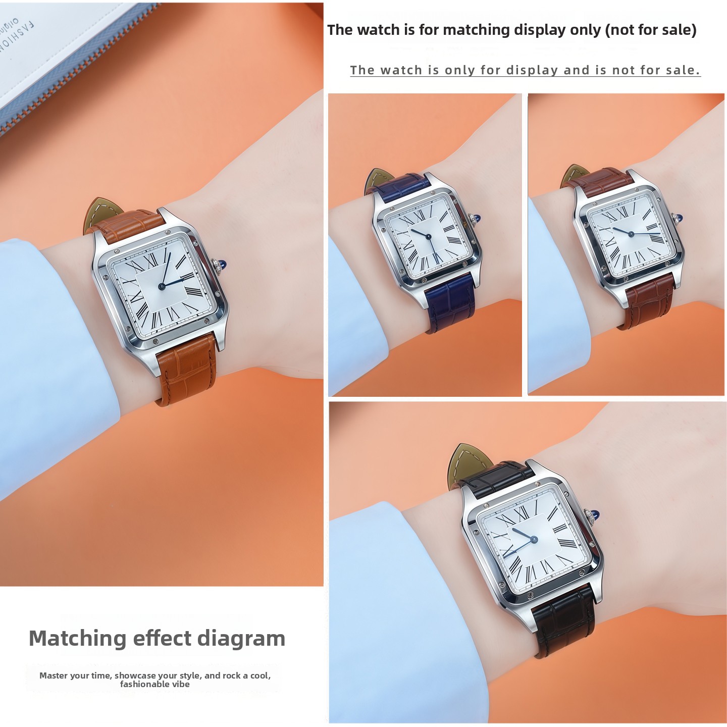 Genuine Leather Strap Replacem - Luxury Watch Cartier ulasan dan harga