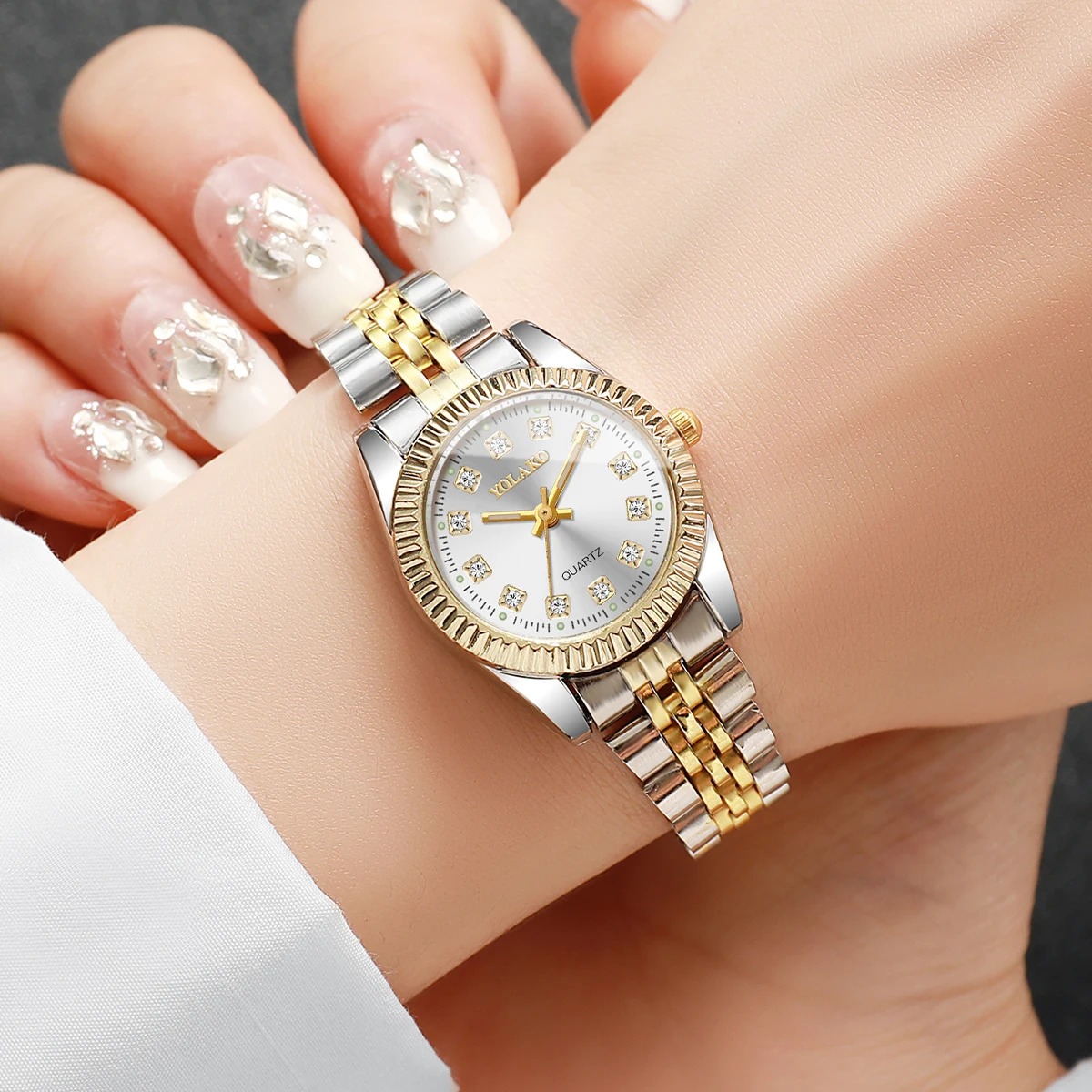 Fashion Rhinestone Women Quart - Luxury Watch Safe ulasan dan harga