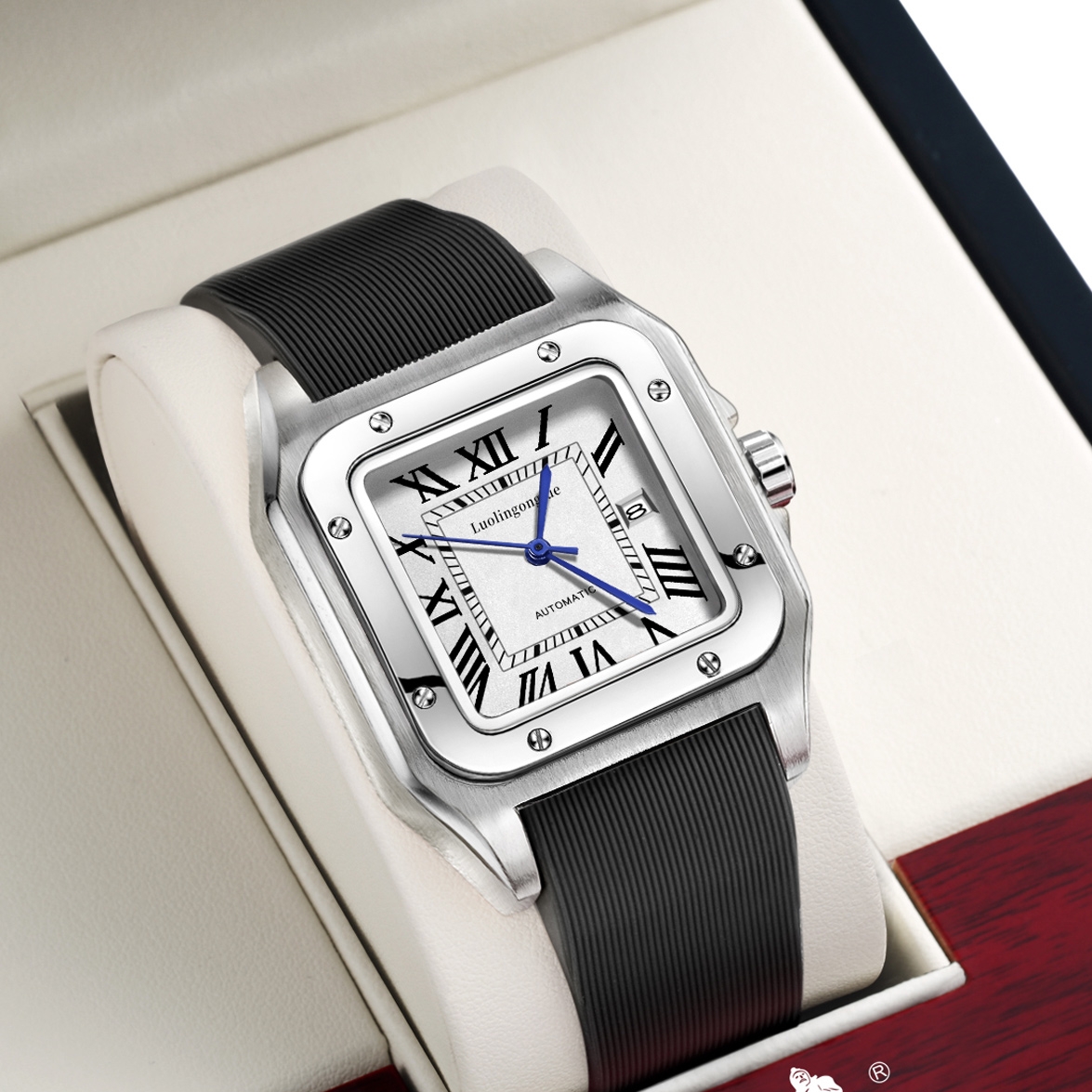 Square-Shaped Popular Men's Me - Luxury Watch On Rubber Strap ulasan dan harga