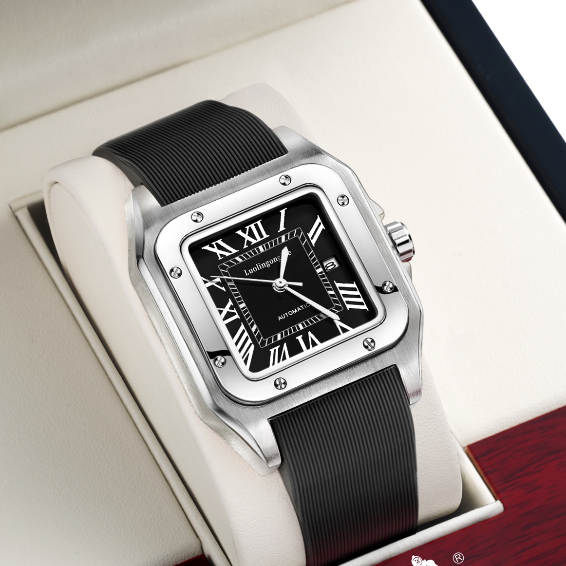 Square-Shaped Popular Men's Me - Luxury Watch On Rubber Strap ulasan dan harga