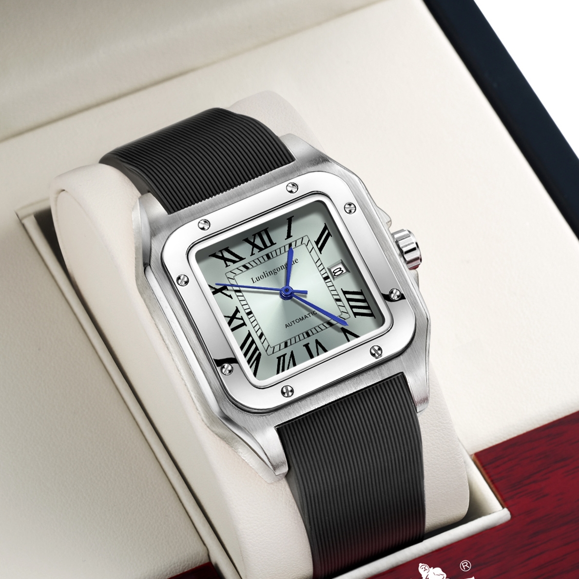 Square-Shaped Popular Men's Me - Luxury Watch On Rubber Strap ulasan dan harga