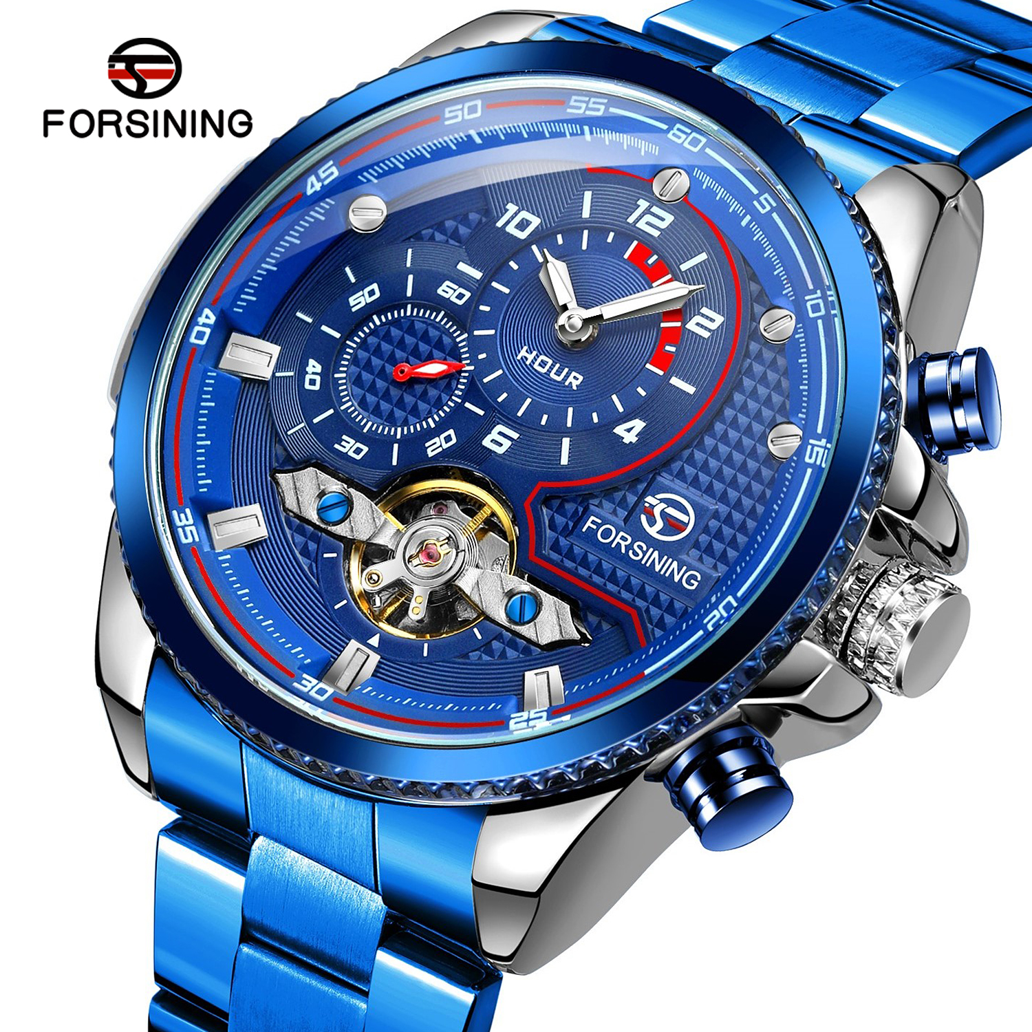 Luxury Brand Blue Male Mechani - Luxury Watch Nice ulasan dan harga