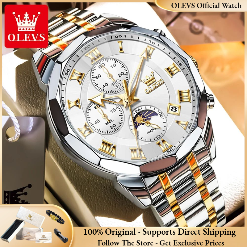 OLEVS 3675 Men Watch Top Origi - Luxury Watch Hd ulasan dan harga