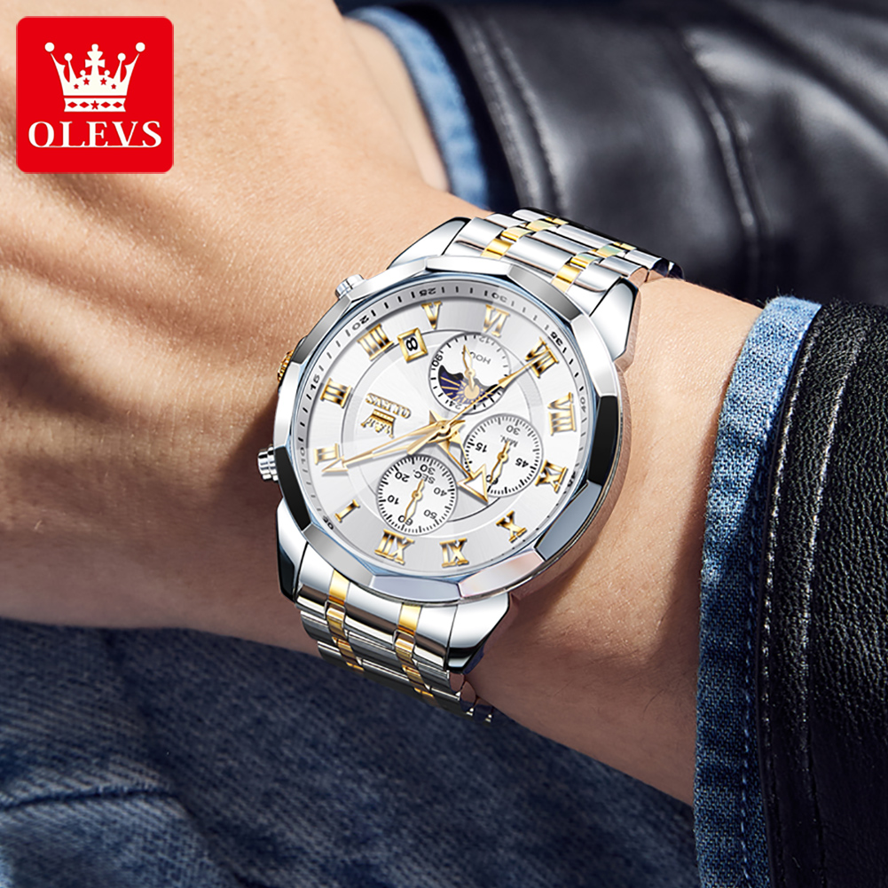 OLEVS 3675 Men Watch Top Origi - Luxury Watch Hd ulasan dan harga
