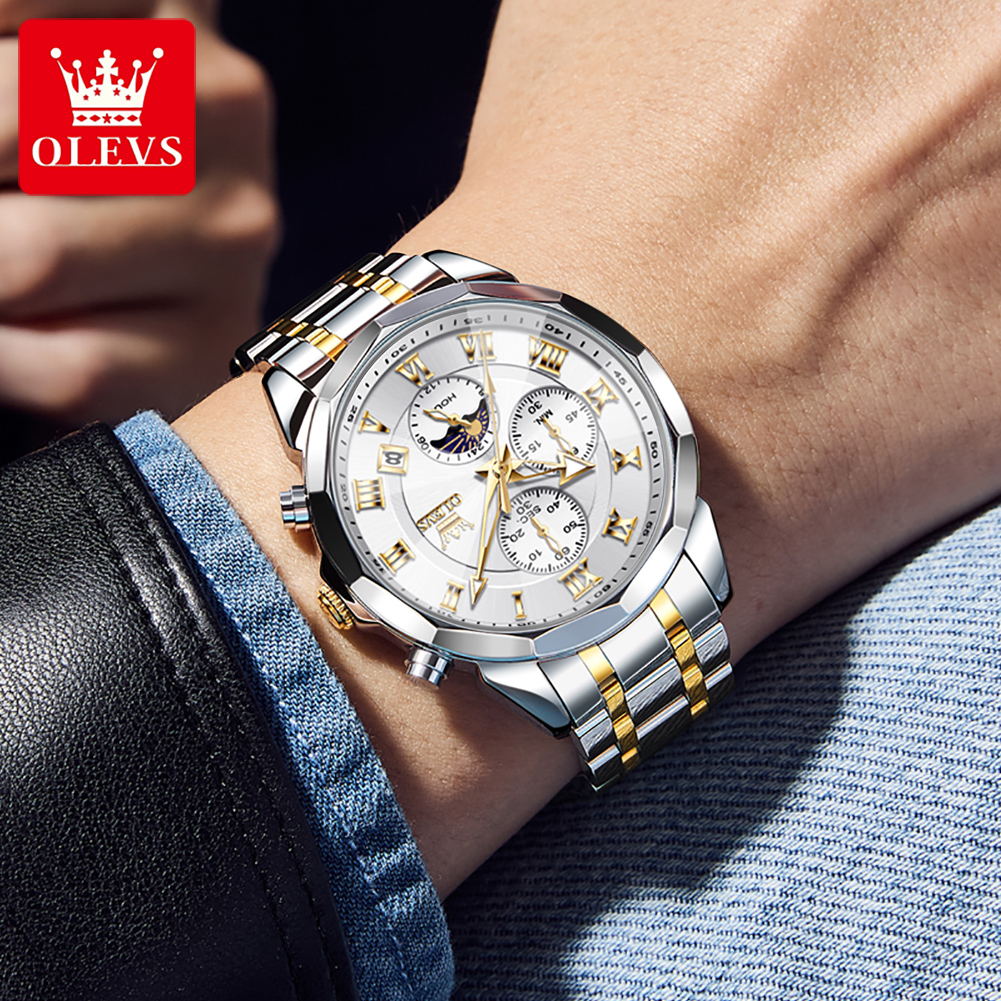 OLEVS 3675 Men Watch Top Origi - Luxury Watch Hd ulasan dan harga