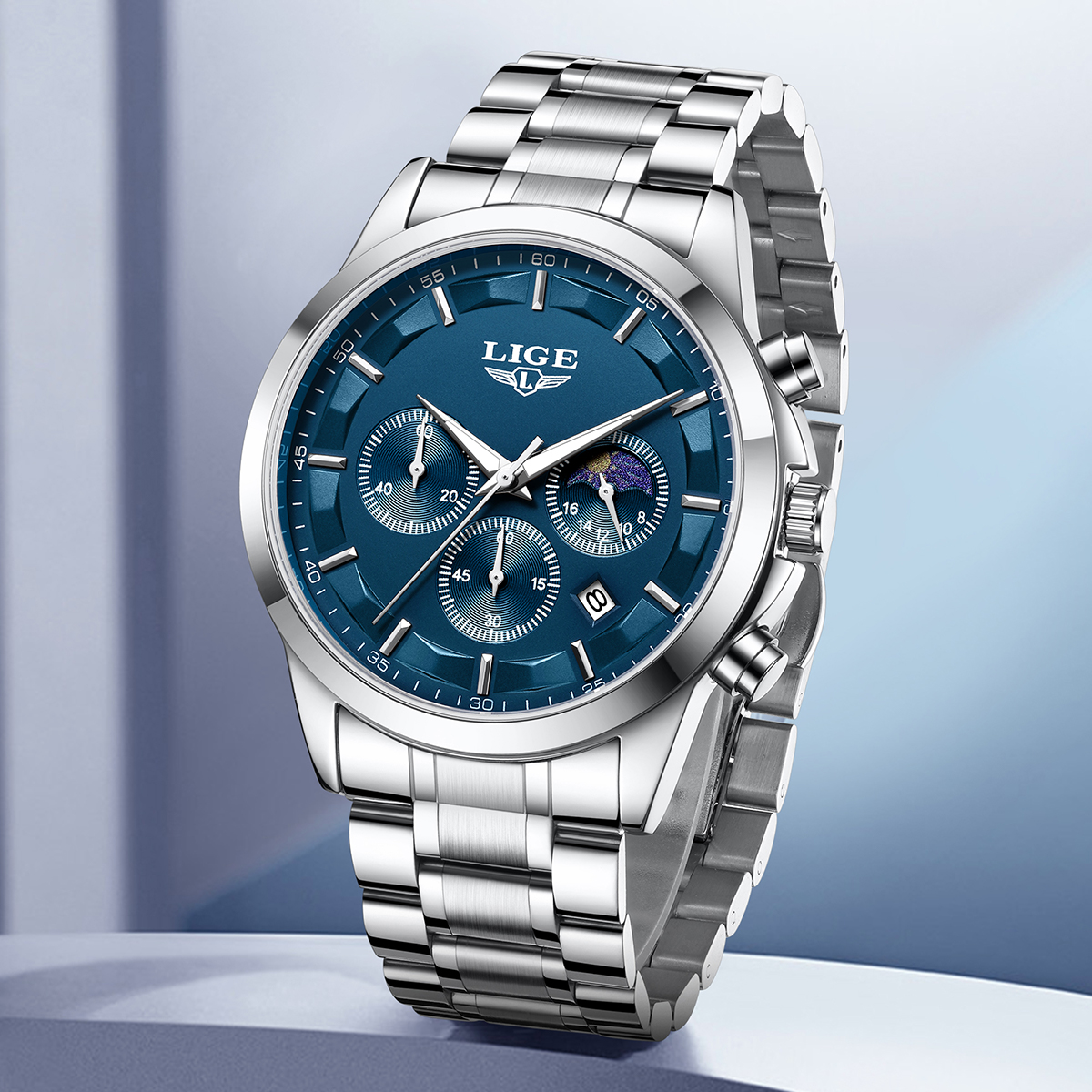 LIGE Luxury Fashion Quartz Man - Luxury Watch Business ulasan dan harga