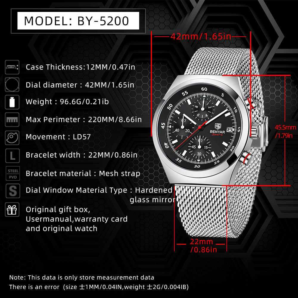 BENYAR Top Luxury Brand Men's  - Luxury Watch Business ulasan dan harga